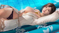 Rule 34 | 1girl, 3d, breasts, cleavage, dead or alive, dead or alive xtreme venus vacation, highres, large breasts, sayuri (doa), solo