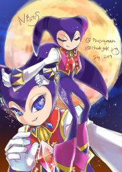 Rule 34 | 1girl, absurdres, artist request, blue eyes, closed eyes, highres, nights (character), nights into dreams, sega, smile