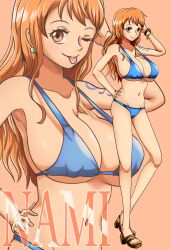 Rule 34 | absurdres, bikini, breasts, highres, large breasts, le reef, nami (one piece), one piece, swimsuit
