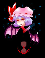 Rule 34 | 1girl, blood, female focus, hat, knife, nuime, numie, remilia scarlet, ribbon, solo, touhou