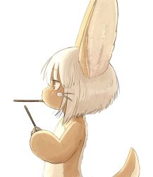 Rule 34 | 1other, brown eyes, furry, highres, kawasemi27, made in abyss, nanachi (made in abyss), pocky day, short hair, white hair