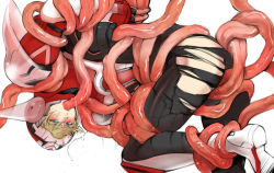 Rule 34 | 10s, 1boy, armor, barnaby brooks jr., blonde hair, blue eyes, blush, male focus, solo, tentacles, tentacles on male, tiger &amp; bunny