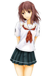 Rule 34 | brown hair, hoshino yuumi, kawada tomoko, kimi kiss, kishida-shiki, school uniform, serafuku, short hair, skirt, solo, standing