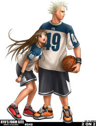 Rule 34 | ball, basketball, basketball (object), blonde hair, brown hair, couple, long hair, ryu (ryu&#039;s form site), shoes, short hair, sneakers