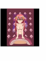 Rule 34 | 1boy, 1girl, animated, animated gif, breasts, fang, girl on top, hair ornament, highres, large breasts, looking at viewer, masturbation, miia (monster musume), monster musume no iru nichijou, pointy ears, red hair, scales, tagme, tail, tail wrap, vaginal, yellow eyes