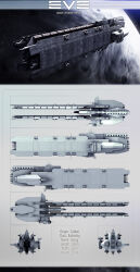Rule 34 | 3d, absurdres, alternate size, battlecruiser (eve online), blueprint (medium), caldari state (eve online), cloud, commentary, concept art, dlamont, eve online, from side, glowing, grey theme, highres, in orbit, logo, military vehicle, missile pod, multiple views, naga (eve online), no humans, outdoors, planet, radio antenna, realistic, science fiction, sky, space, spacecraft, spaceship, star (sky), starry sky, thrusters, turret, vehicle focus