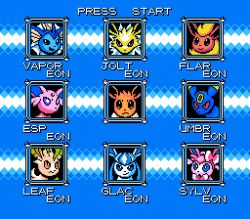 Rule 34 | :o, alternate color school swimsuit, blue background, blue eyes, brown eyes, character name, creature, creatures (company), eevee, english text, espeon, evolutionary line, face, flareon, frown, game freak, gen 1 pokemon, gen 2 pokemon, gen 4 pokemon, gen 6 pokemon, glaceon, jolteon, leafeon, looking at viewer, mega man (classic), mega man (series), nintendo, no humans, pixel art, pokemon, pokemon (creature), purple eyes, racieb, red eyes, ribbon, school swimsuit, smirk, swimsuit, sylveon, umbreon, vaporeon