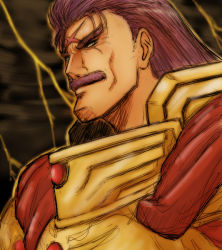 Rule 34 | armor, facial hair, fatal fury, mustache, purple hair, snk, the king of fighters, wolfgang krauser
