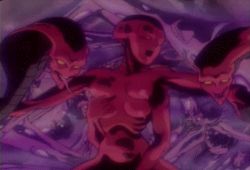 Rule 34 | 1boy, 1girl, animated, animated gif, bouncing breasts, breasts, demon, demon girl, extra breasts, fangs, girl on top, lowres, nipples, rape, screencap, sex, snake, straddling, sweat, tentacle sex, tentacles, urotsukidouji