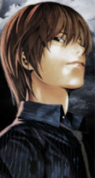 Rule 34 | 00s, brown eyes, brown hair, death note, lowres, male focus, shirt, short hair, solo, yagami light
