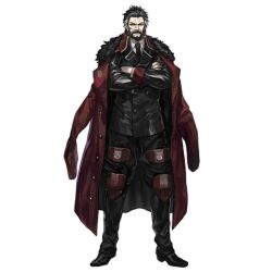 Rule 34 | 1boy, armor, beard, berezovich kryuger (girls&#039; frontline), black eyes, black footwear, black hair, black jacket, black necktie, black pants, buttons, closed mouth, coat, coat on shoulders, crossed arms, double-breasted, facial hair, facial scar, full body, fur-trimmed coat, fur trim, girls&#039; frontline, griffin &amp; kryuger, griffin &amp; kryuger military uniform, hairline, infukun, jacket, knee pads, looking at viewer, male focus, multicolored hair, mustache, necktie, non-web source, official art, overcoat, pants, red armor, red coat, scar, scar on cheek, scar on face, shirt, shoes, short hair, simple background, solo, standing, transparent background, white hair, white shirt