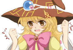 Rule 34 | 1girl, beryl benito, blonde hair, blush, brown eyes, freckles, hat, long hair, open mouth, ribbon, tales of (series), tales of hearts, wide sleeves, witch hat