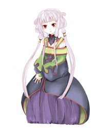 Rule 34 | 00s, chinese clothes, code geass, quad tails, red eyes, silver hair, solo, tianzi, twintails