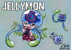 Rule 34 | digimon, jellyfish, jellyfish girl, jellymon, monster girl, puyomon, puyoyomon, tentacle hair, tentacles