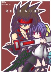 Rule 34 | 1boy, 1girl, arc system works, bdsm, bondage, bound, chibi, chibi only, dizzy (guilty gear), guilty gear, rope, sol badguy, thighhighs