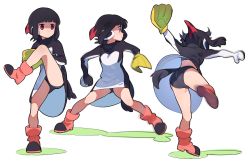 Rule 34 | 1girl, :t, action, adelie penguin (kemono friends), ankle boots, ass, ball, baseball, baseball glove, black dress, black hair, black panties, boots, commentary request, dress, flat ass, full body, highres, holding, holding ball, kemono friends, nishiki kazue, panties, pantyshot, penguin girl, penguin tail, pink footwear, pitching, red eyes, serious, solo, playing sports, tail, throwing, two-tone dress, underwear, upskirt, white dress