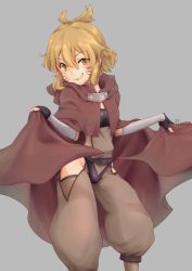 Rule 34 | 10s, 1girl, argo the rat, bad id, bad pixiv id, blonde hair, blush, cape, facial mark, gloves, grey background, simple background, solo, suchiru, sword art online, whisker markings, whiskers, yellow eyes