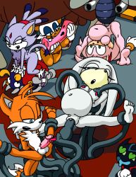 Rule 34 | 1boy, 1other, 4girls, amy rose, anal, animal penis, animated, animated gif, ankle grab, anus, ass, barefoot, blaze the cat, breast sucking, breasts, breasts apart, character request, clitoris, completely nude, contortion, cowgirl position, dboy, drooling, erection, eyeshadow, flexible, furry, gender request, gloves, half-closed eyes, handjob, heart, heart-shaped pupils, horse penis, inflation, large breasts, licking, long eyelashes, makeup, medium breasts, multiple girls, multiple tails, navel, nipples, nude, penis, project x, restrained, robot, rouge the bat, small breasts, small nipples, sonic (series), straddling, symbol-shaped pupils, tail, tail grab, tails (sonic), tentacles, testicles, uncensored, upside-down, vaginal, white gloves, zeta r-02, zeta the echidna