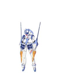 Rule 34 | 10s, 1girl, android, blue eyes, darling in the franxx, delphinium (darling in the franxx), dual wielding, full body, holding, mecha, official art, robot, simple background, transparent background
