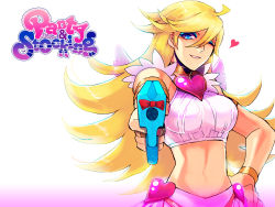 Rule 34 | 10s, back lace, blonde hair, blue eyes, gun, panty &amp; stocking with garterbelt, panty (psg), solo, urian666, weapon