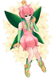 Rule 34 | digimon, digimon (creature), fairy, flower, highres, lilimon, monster girl, nail polish, petals, plant girl