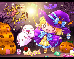 Rule 34 | blush, chibi, halloween, hat, smile, witch hat