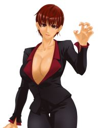 Rule 34 | 1girl, absurdres, breasts, cleavage, highres, large breasts, short hair, solo, the king of fighters, vice (kof)