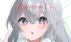 +_+ :o blush close-up firefly_(honkai:_star_rail) h4n4m1_2 hair_between_eyes hair_ornament hair_ribbon honkai:_star_rail honkai_(series) ribbon sketch twitter_username