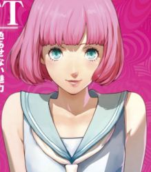Rule 34 | 1boy, blue eyes, catherine: full body, catherine (game), lowres, official art, pink hair, rin (catherine), short hair, tagme, trap