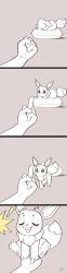 Rule 34 | !, 1girl, 4koma, :3, ajin (ajinhdremix), animal focus, artist name, bestiality, blush, clenched hand, closed eyes, closed mouth, comic, creatures (company), dated, disembodied limb, drooling, eevee, female focus, fingering, flat color, full body, game freak, gen 1 pokemon, grey background, happy, heart, highres, looking at another, looking at viewer, lying, middle finger, monochrome, mouth drool, multiple views, neck fur, nintendo, nose blush, open mouth, pawpads, pet bed, pokemon, pokemon (creature), pov, profile, raised eyebrows, signature, simple background, sketch, sleeping, smile, standing, u u, walking