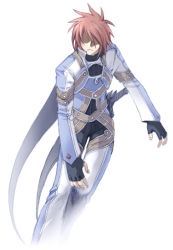 Rule 34 | 00s, 1boy, artist request, bodysuit, brown hair, faceless, faceless male, fingerless gloves, gloves, kratos aurion, male focus, no eyes, red hair, short hair, simple background, solo, spiked hair, tales of (series), tales of symphonia