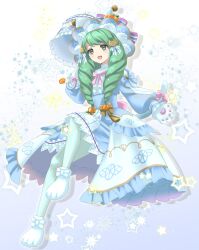 Rule 34 | 1girl, animal ears, animal hands, cat ears, cat paws, cat tail, drill hair, facing to the side, fake animal ears, fake tail, fire emblem, fire emblem: three houses, fire emblem heroes, flayn (fire emblem), flayn (halloween) (fire emblem), green eyes, green hair, hair ornament, hairclip, highres, kakiko210, looking to the side, nintendo, official alternate costume, open mouth, solo, swept bangs, tail, twin drills, umbrella