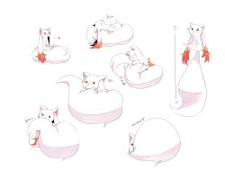 Rule 34 | 10s, :3, biting, biting own tail, closed eyes, expressions, head rest, hiding, holding, holding own tail, holding with tail, hugging own tail, hugging tail, izusetsu, kyubey, large tail, lying, mahou shoujo madoka magica, mahou shoujo madoka magica (anime), no humans, on back, on side, prehensile tail, sitting, sleeping, solo, tail, tail biting, tail chair, tail stand