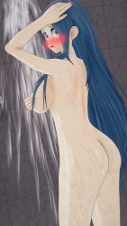 Rule 34 | 1girl, 3d, ass, blush, breasts, danganronpa (series), highres, nude, shirogane tsumugi, solo, water