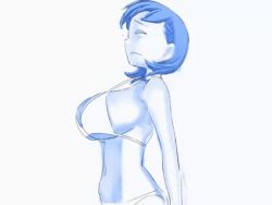Rule 34 | 1girl, ai-chan (tawawa), animated, animated gif, bikini, bouncing breasts, breasts, cleavage, large breasts, lowres, swimsuit, underboob
