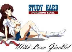 absurdres azielarcangel creatures_(company) game_freak giselle_(pokemon) highres loose_socks nintendo pokemon pokemon_(anime) pokemon_(classic_anime) school_uniform self-upload socks