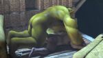Rule 34 | 2boys, 3d, anal, animated, bara, barn, colored skin, green skin, hay, huge penis, interspecies, male focus, male penetrated, multiple boys, orc, penis, sex, size difference, source filmmaker (medium), tagme, video, yaoi