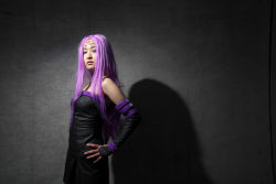 Rule 34 | collar, cosplay, dress, elbow gloves, fate/stay night, fate (series), gloves, medusa (fate), medusa (rider) (fate), photo (medium), purple hair, rui (model)