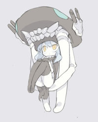 Rule 34 | 10s, 1girl, abyssal ship, black gloves, black thighhighs, blade (galaxist), bodysuit, cape, gloves, kantai collection, monster, pale skin, personification, silver hair, simple background, sketch, solo, thighhighs, wo-class aircraft carrier, yellow eyes