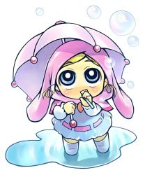 Rule 34 | 00s, 1girl, blue eyes, boots, bubble, goutokuji miyako, hood, long hair, long sleeves, looking up, md5 mismatch, minawa, pink hair, powerpuff girls, powerpuff girls z, puddle, raincoat, resolution mismatch, rolling bubbles, solo, source larger, standing, umbrella, water