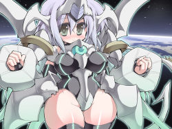 Rule 34 | 1girl, armor, breasts, character request, curvy, female focus, large breasts, personification, rakuma kanori, shooting quasar dragon, solo, thighhighs, wide hips, yu-gi-oh!