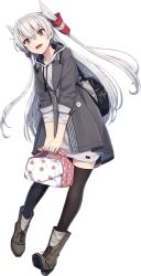 Rule 34 | 1girl, amatsukaze (kancolle), black thighhighs, full body, hair between eyes, kantai collection, official alternate costume, official art, shizuma yoshinori, solo, thighhighs, transparent background