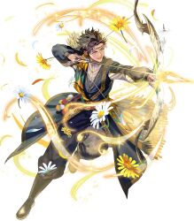 1boy brown_eyes claude_von_riegan claude_von_riegan_(distant_deer) dark-skinned_male dark_skin fire_emblem fire_emblem:_three_houses fire_emblem_heroes highres nintendo non-web_source official_alternate_costume official_art solo