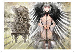 Rule 34 | 1girl, chain, crown, hat, jewelry, moruga, red eyes, ribbon, ring, rozen maiden, silver hair, solo, suigintou, sword, weapon