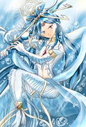 Rule 34 | 1girl, artist request, blue hair, bubble, magi the labyrinth of magic, ren kougyoku, tagme, water