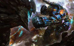 Rule 34 | armor, battle, building, cannon, city, cityscape, clenched hand, dannoura yuuki, epic, extra arms, gipsy danger, glowing, glowing eyes, glowing mouth, highres, jaeger (pacific rim), kaijuu, legendary pictures, mecha, monster, multiple girls, no humans, outstretched arm, pacific rim, pan pacific defense corps, realistic, robot, science fiction, signature
