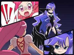 Rule 34 | 10s, cure blossom, cure marine, dark persona, green hair, heartcatch precure!, magical girl, pink hair, precure, transformation
