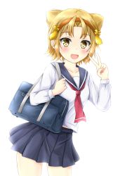 Rule 34 | 1girl, blonde hair, highres, school uniform, tagme, yatogame-chan kansatsu nikki, yatogame monaka, yellow eyes