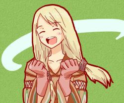 Rule 34 | 1girl, blonde hair, final fantasy, final fantasy tactics, geomancer (fft), gloves, long hair, low-tied long hair, low twintails, nishuu miri, solo, twintails, upper body