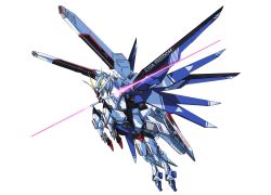 Rule 34 | 8823, animalization, beam saber, flying, freedom gundam, gundam, gundam seed, holding, holding sword, holding weapon, mecha, mechanical wings, no humans, redesign, robot, shoulder cannon, sketch, solo, sword, weapon, white background, wings